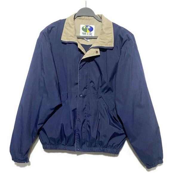 Tee 2 Ski Lightweight Jacket Men's Size Extra Large Blue Polyester Full Zip - Picture 1 of 8